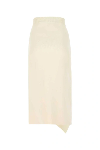 Shop Alexander Mcqueen Draped Pencil Skirt In White