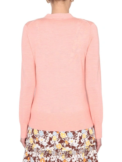 Shop Tory Burch Simone Buttoned Cardigan In Pink