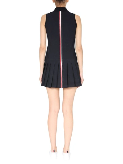 Shop Thom Browne Sleeveless Tennis Dress In Navy