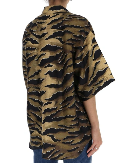 Shop Dsquared2 Tiger Print Boyfriend Style Shirt In Multi