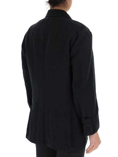 Shop Barena Venezia Barena Double Breasted Blazer In Black