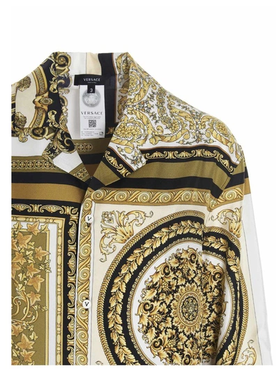 Shop Versace Barocco Mosaic Print Pyjama Shirt In Multi