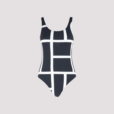 Shop Totême Monogram Swimsuit In Multi
