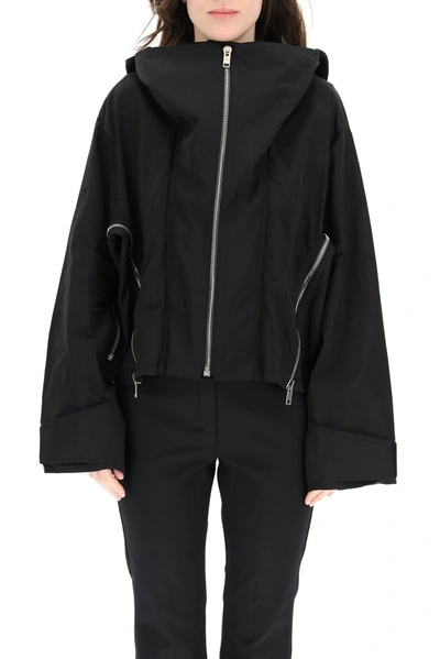 Shop Givenchy Cropped Zip In Black