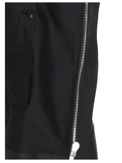 Shop Rick Owens Cropped Biker Jacket In Black