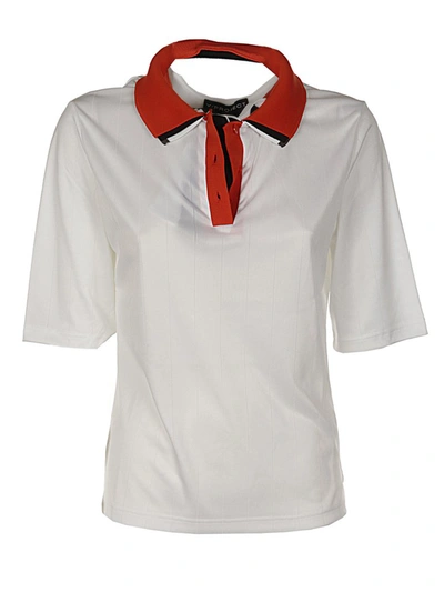 Shop Y/project Three Collar Polo Shirt In White