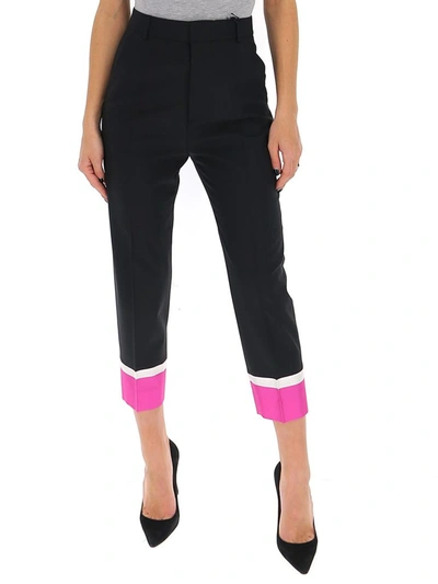 Shop Dsquared2 Colour Block Tapered Pants In Black
