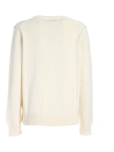 Polo Ralph Lauren Picnic Polo Bear Intarsia-knit Jumper In White | ModeSens