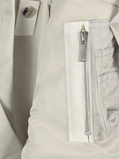 Shop Sacai Layered Bomber Jacket In White