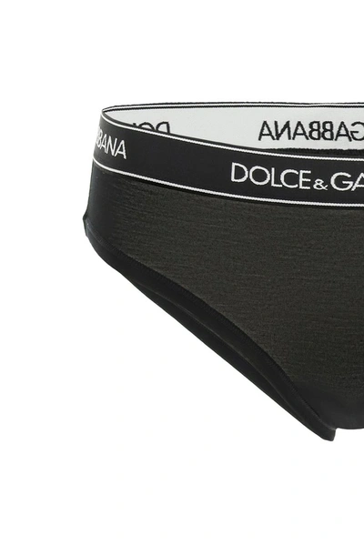 Shop Dolce & Gabbana Logo Band Briefs In Black