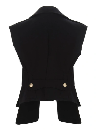 Shop Philosophy Di Lorenzo Serafini Double Breasted Gilet In Black