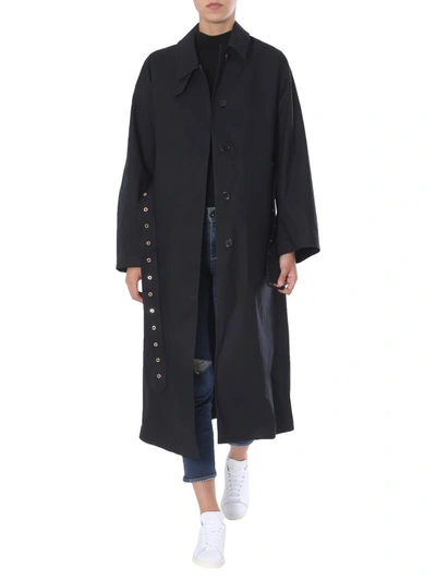 Shop Mackintosh Rosewell Belted Trench Coat In Black