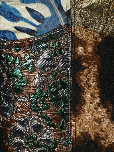 Shop Dolce & Gabbana Patchwork Crop Top In Multi