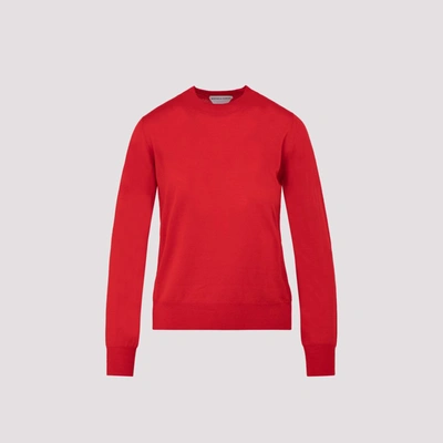 Shop Bottega Veneta Crewneck Knit Jumper In Red