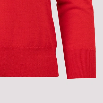 Shop Bottega Veneta Crewneck Knit Jumper In Red