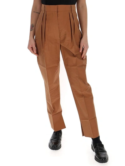 Shop Nanushka Reya Poplin Pants In Brown