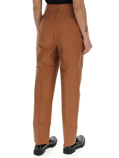 Shop Nanushka Reya Poplin Pants In Brown