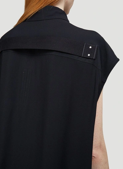Shop Rick Owens Buttoned Sleeveless Shirt In Black