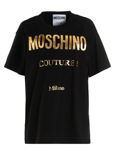 Shop Moschino Couture Logo Oversized T In Black