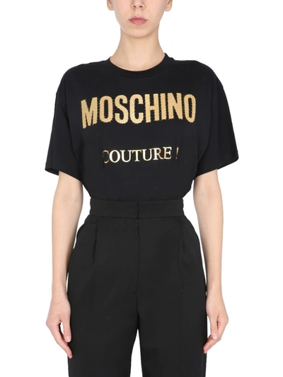 Shop Moschino Couture Logo Oversized T In Black