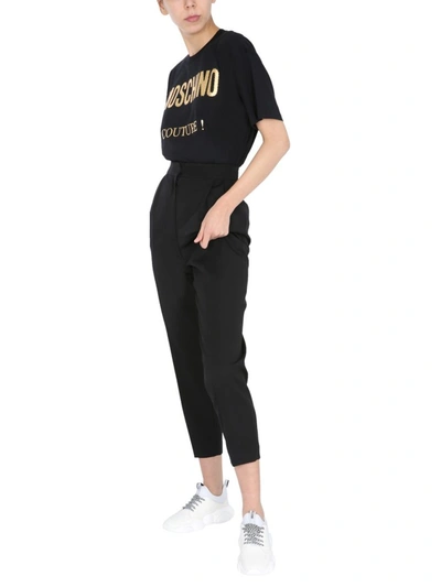 Shop Moschino Couture Logo Oversized T In Black