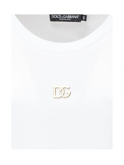 Shop Dolce & Gabbana Dg Logo Tank Top In White
