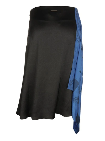 Shop Marine Serre Scarf Panel Asymmetric Skirt In Multi