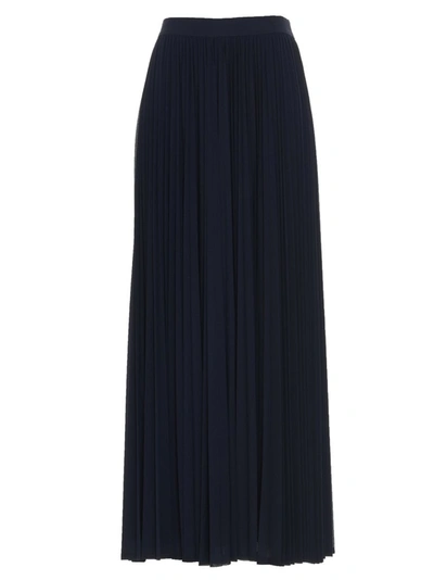 Shop Weekend Max Mara Pleated Midi Skirt In Blue