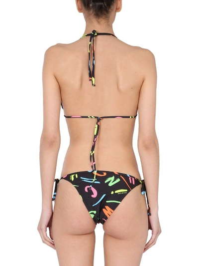 Shop Moschino Logo Printed Bikini Briefs In Multi