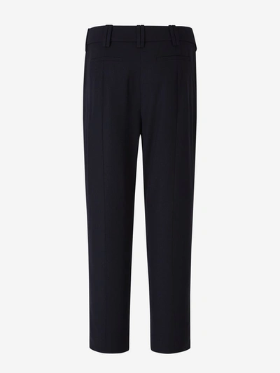 Shop Balmain Tailored Trousers In Navy