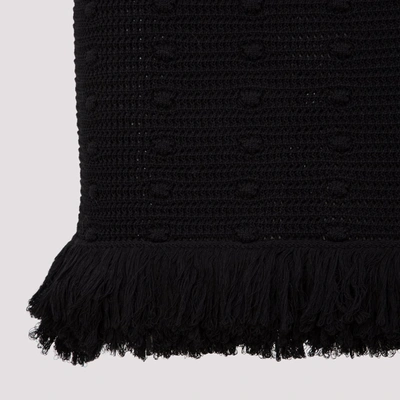 Shop Bottega Veneta Knitted Fringed Mini Skirt In Black