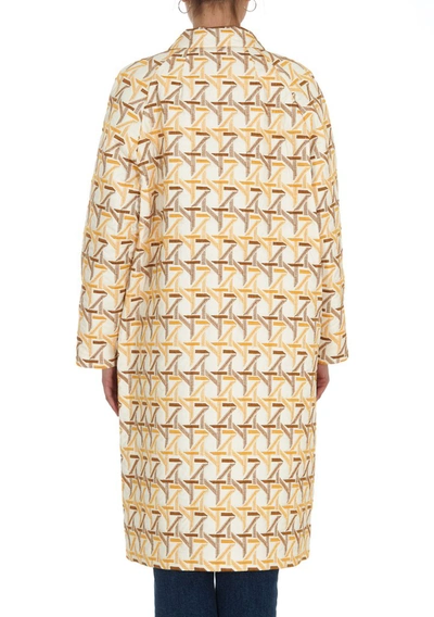 Shop Tory Burch Embroidered Peacoat In Multi