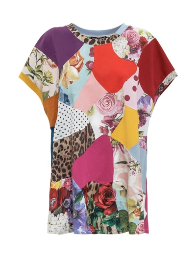 Shop Dolce & Gabbana Patchwork Print T In Multi