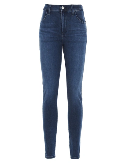 Shop J Brand Alana High Rise Cropped Skinny Jeans In Blue