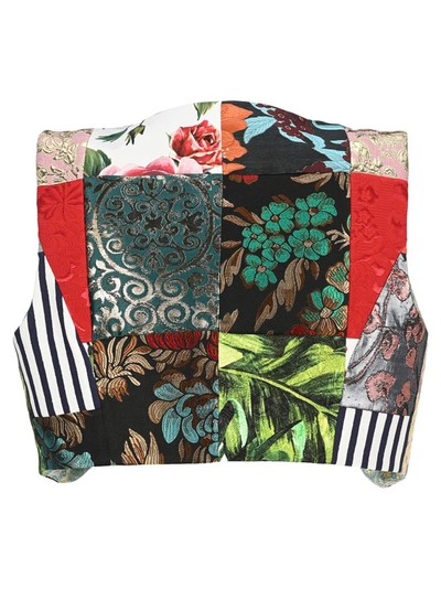 Shop Dolce & Gabbana Patchwork Brocade Jacquard Vest In Multi