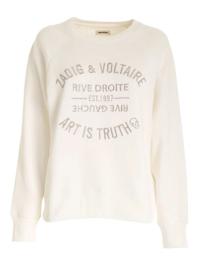 Shop Zadig & Voltaire Upper Blason Brodé Sweatshirt In White