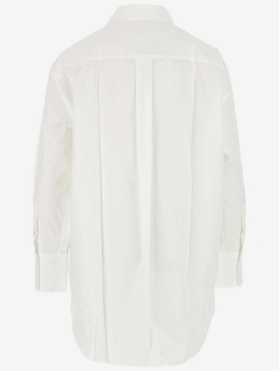 Shop Jw Anderson Tape Jacquard Oversized Shirt In White