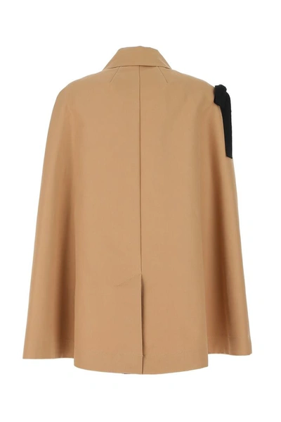 Shop Red Valentino Redvalentino May Lily Embroidered Trench Cape In Beige