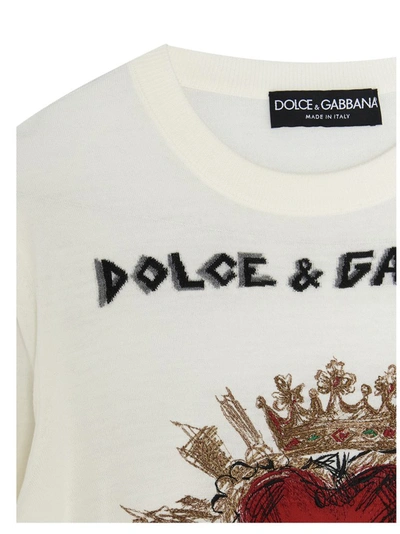 Shop Dolce & Gabbana Amore Print Long In White