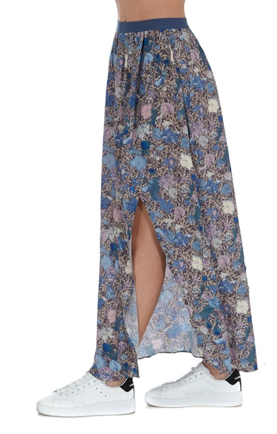 Shop Zadig & Voltaire Floral Print Skirt In Blue