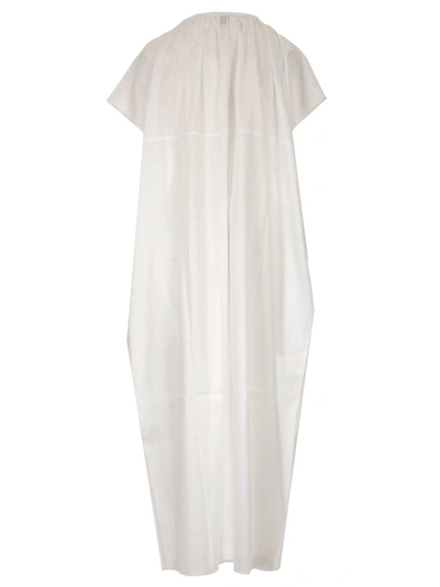 Shop Totême Draped Midi Dress In White