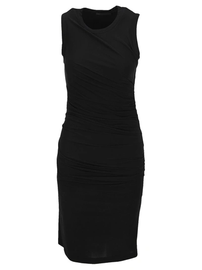 Shop Helmut Lang Twist Mini Dress In Black