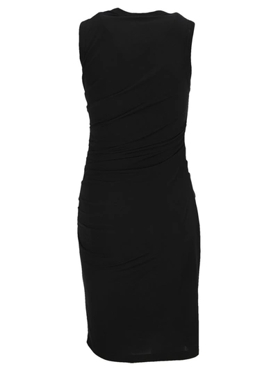 Shop Helmut Lang Twist Mini Dress In Black