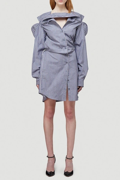 Shop Y/project Convertible Shirt Dress In Multi