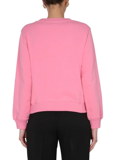 Shop Moschino Double Question Mark Sweatshirt In Pink