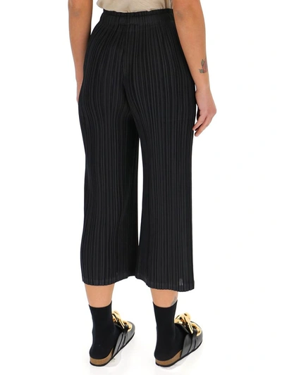 Shop Issey Miyake Pleats Please By  Cropped Straight In Black