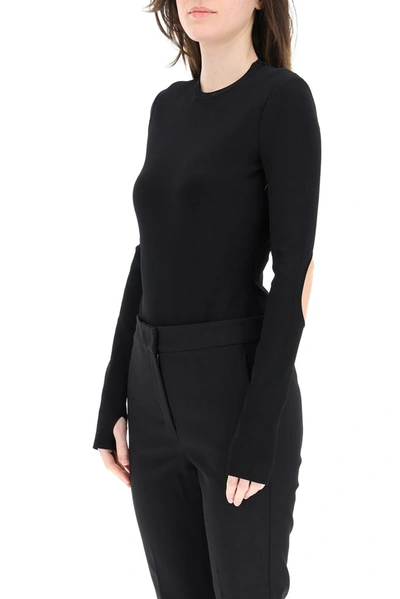 Shop Givenchy Open Back Body Suit In Black