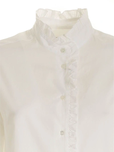 Shop Weekend Max Mara Ruched Detail Shirt In White