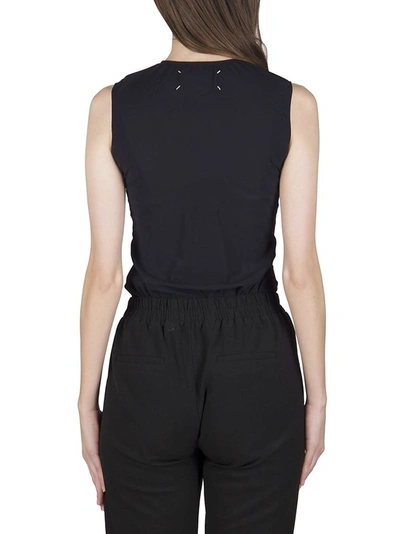 Shop Maison Margiela Sleeveless Bodysuit In Black