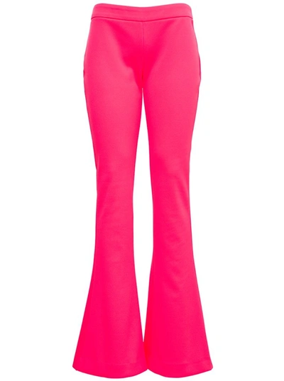 Shop Balmain Low Rise Bootcut Pants In Pink